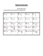 Image result for Manipulating Formulas Worksheet