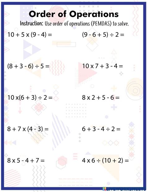 Image result for Order of Operation in Math Problem