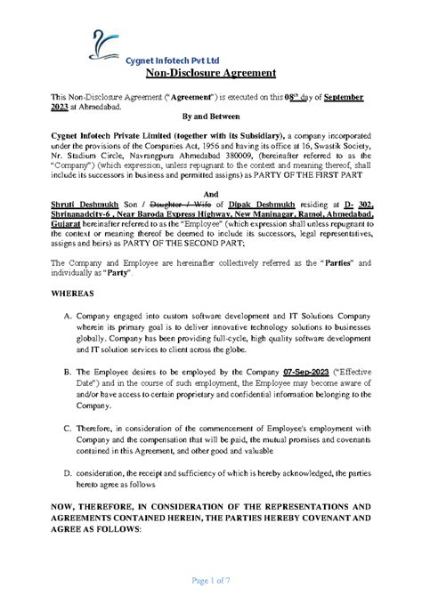 Signed doc - tedy - Non-Disclosure Agreement This Non-Disclosure ...
