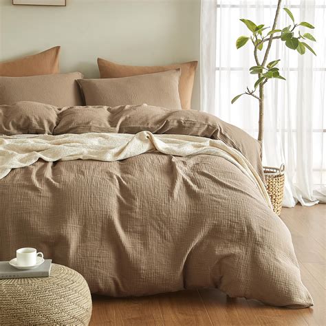 SE SOFTEXLY Muslin Duvet Cover King Size, 100% Washed Cotton Duvet ...