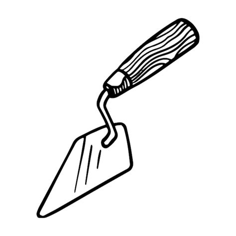 Trowel icon hand drawn vector illustration masonry hand tool | Premium ...