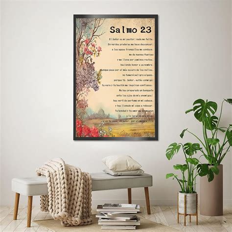 Salmo 23 En Español Para Pared, Salmo 23 Arte de la Pared, arte mural ...