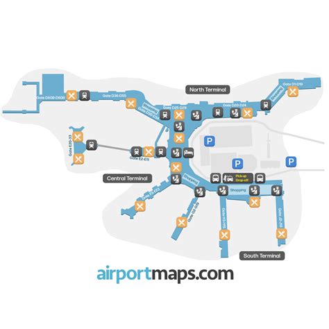 Miami Airport (MIA) map – terminals, gates and parking | Airportmaps.com