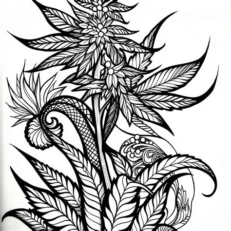 25 Printable Cannabis Coloring Pages - Etsy