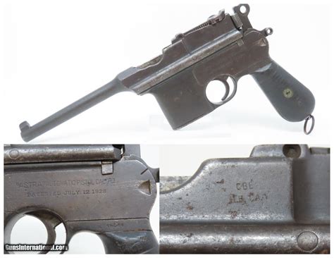 Spanish ASTRA Model 900 Copy of MAUSER C96 Broomhandle Pistol PRE-WWII ...