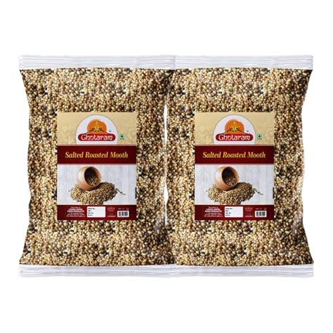Ghotaram Organic Roasted Moth Whole Namkeen Snack Sabut Unpolished Dal ...
