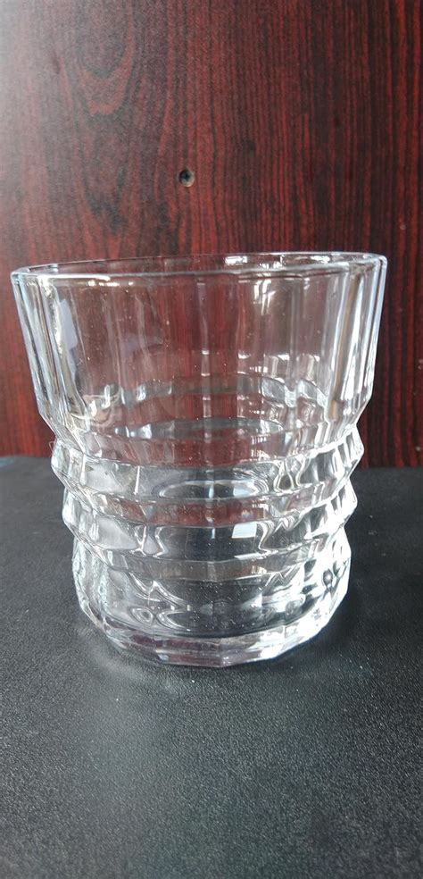 Vertical Crystal Cut Whiskey Glasses 300ml Set of 6 : Amazon.in: Home ...