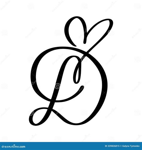 D Letter Calligraphy