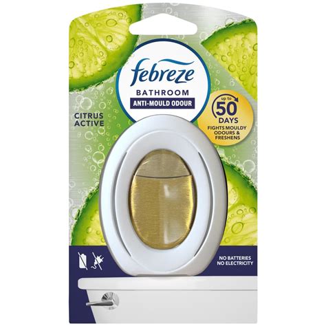 Febreze Bathroom Air Freshener - Citrus Active | Air Fresheners | B&M