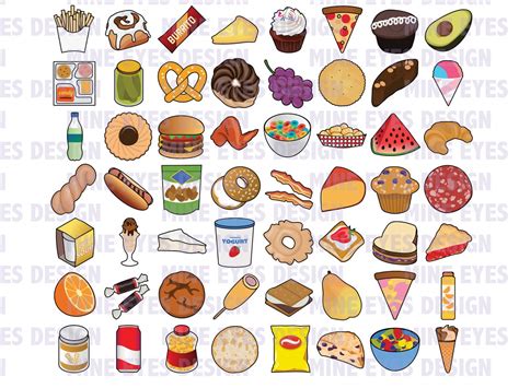 SNACKS CLIPART Ultimate Snack Food Clip Art Bundle 56 | Etsy