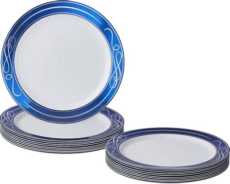 Amazon.com: SILVER SPOONS Elegant Disposable Plates For Party - (10 Pc ...