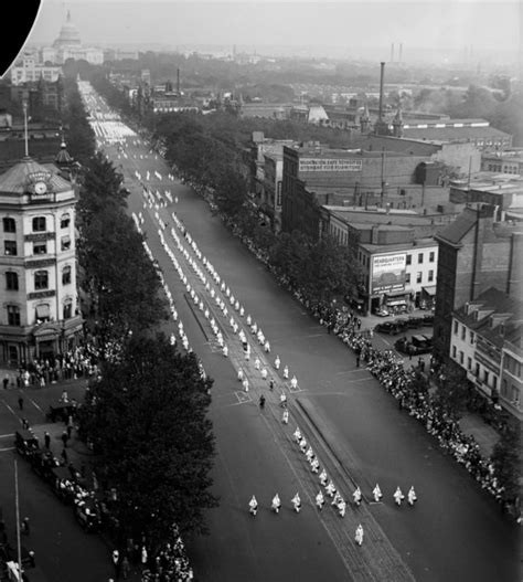 In 1925, the Ku Klux Klan marched on Washington in their largest show ...