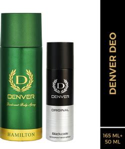 DENVER Hamilton Body Deo 165 ml & Black.code Nano 50 ml Deodorant Spray ...