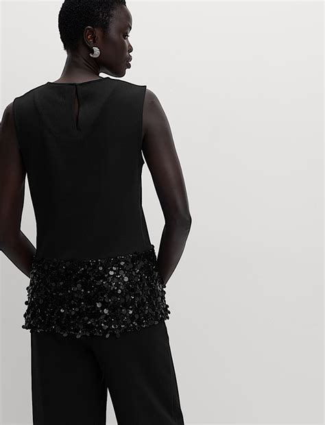 Buy Sparkly Sequin Detail Top at Marks & Spencer