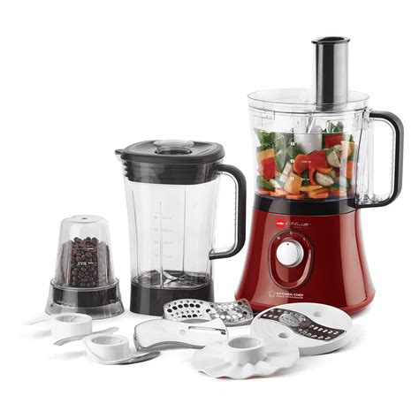 Cello Kitchen Chef KC-FP-300 750-Watt Food Processor (Red and Black ...