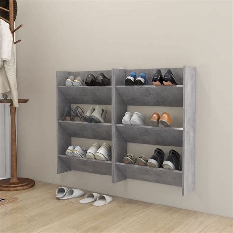 Foecy Wall Shoe Cabinets Shoe Organiser Rack Wall Mounted Hanging ...