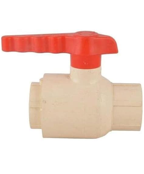 CPVC Ball Valve, 25mm/1 inch, Single Piece, Red Handle : Amazon.in ...