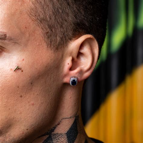 Blue Stoned Earring – Drip Project