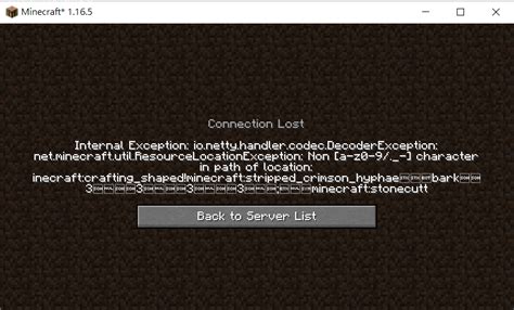 Create Mod Causing Server to Refuse Connection 的图像结果