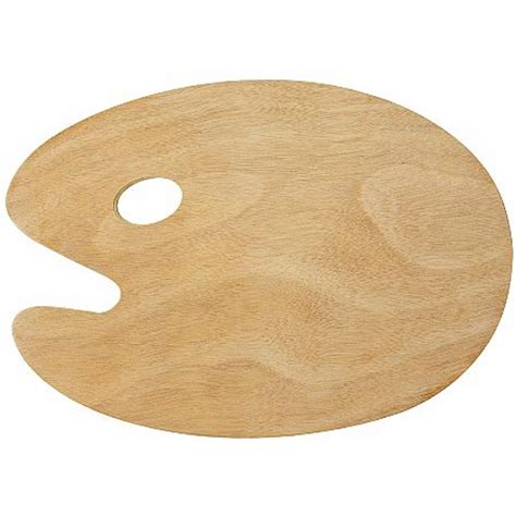 Brustro Kidney Shaped Plain Wooden Palette | 40 x 30 cm | Comfortable ...
