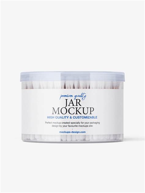 Cotton buds jar mockup - Mockups Design
