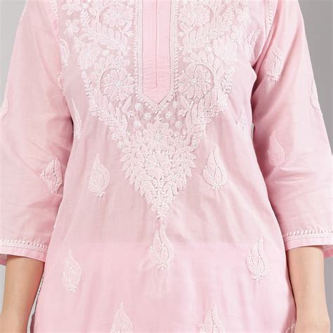 Seva Chikan Hand Embroidered Cotton Lucknowi Chikankari Kurta Set
