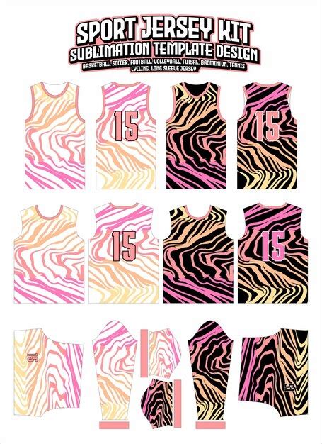 Tiger Skin Sports Jersey Design Layout Template de roupas esportivas ...