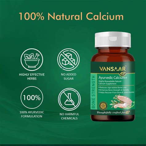 Buy VANSAAR AYURVEDIC CALCIUM+ 60 TAB,NATURALLY SOURCED CALCIUM&HADJOD ...