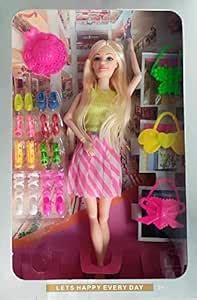 Prancing Unicorn Long Braided Hair Doll Sets for Kids (Doll Beach ...