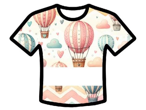 6 T Shirt Hot Air Balloon Name Tags, Back to School, Bulletin Board