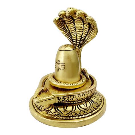 Maharudra Shiva Lingam with Nagraj in Brass Buy online