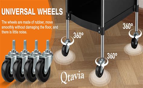 Hair Storage Tool Cart, 6-Layer Cart with Wheels, Space Saving Station ...