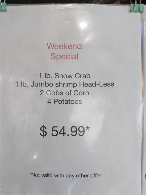 Menu at The Saucy Crab Homewood pub & bar, Homewood