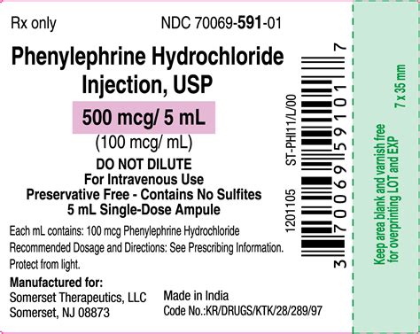 Dosing For Phenylephrine