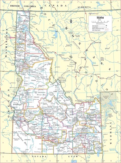 Idaho County Map With Highways at Joseph Petitt blog
