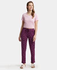 Buy Micro Modal Cotton Relaxed Fit Printed Pyjama with Side Pockets ...