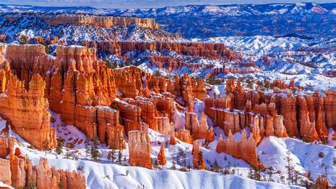 Hoodoos in winter, Bryce Canyon National Park, Utah, USA | Windows ...