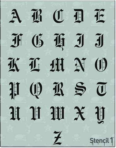 Stencil1 Mylar Letter Stencils for Calligraphy - Uppercase India | Ubuy