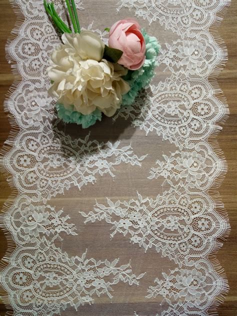 Ivory Lace Table Runners Lace Table Runner 15 Inches/ 38CM - Etsy Norway