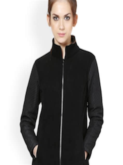 Buy The Vanca Women Black Fleece Jacket - Jackets for Women 414265 | Myntra