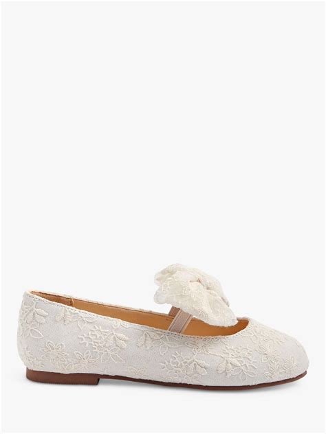 Angels by Accessorize Kids' Floral Lace Pump Shoes, Ivory