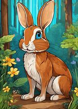 Image result for Brown Rabbit Clip Art