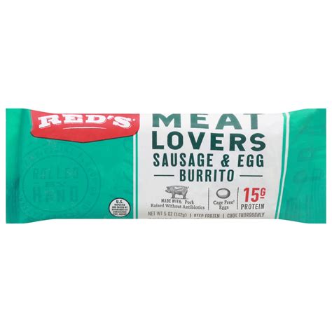 Red's All Natural Red's Frozen Meat Lovers Breakfast Burrito - 5oz 5 oz ...