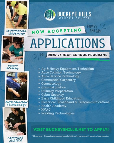 Buckeye Hills Career Center | Today’s the day! We are now accepting ...