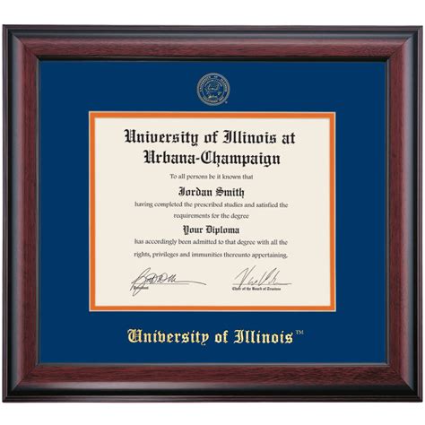 Illinois at Urbana-Champaign School Color Traditional Diploma Frame ...