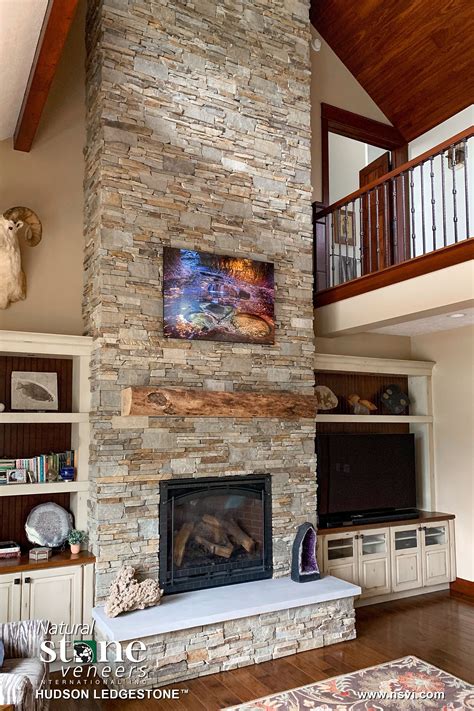 Natural Stacked Stone Veneer Fireplace Stone Fireplac - vrogue.co