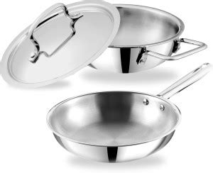 Kraft Futuretec Triply Combo of Extra Deep Kadai with Lid (24 cm ...