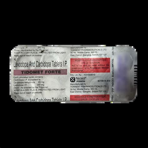 TIDOMET FORTE TABLET 10'S : View Price, Combination and Alternatives ...