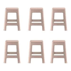 Kuber Industries Pack of 6 Plastic Sitting Stool for Kitchen, Bedroom ...
