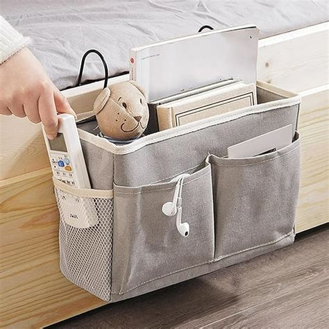ANNIE Bedside Caddy,1 pack Bedside Storage Bag Hanging Bed Organizer ...